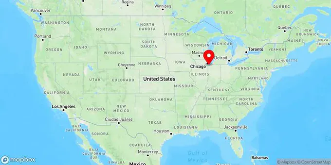 Map of Gary, Indiana, United States