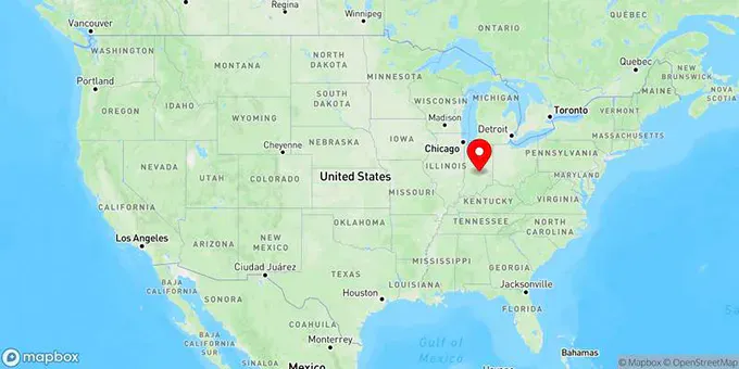 Map of Greenwood, Indiana, United States