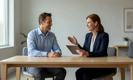 Customer discussing car shipping options in Jeffersonville, Indiana, United States