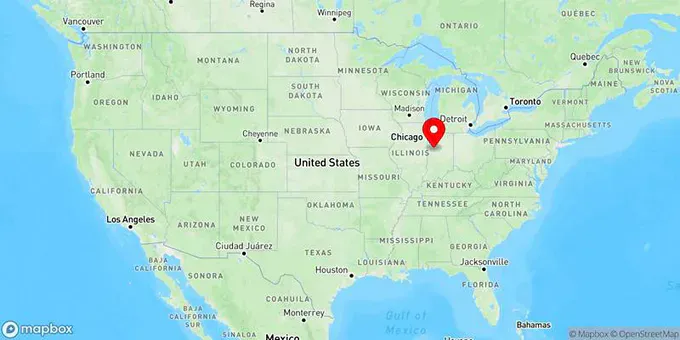 Map of Lafayette, Indiana, United States