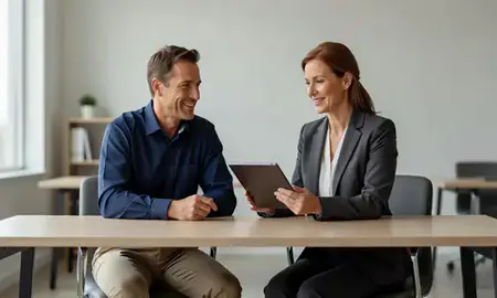 Customer discussing car shipping options in Muncie, Indiana, United States