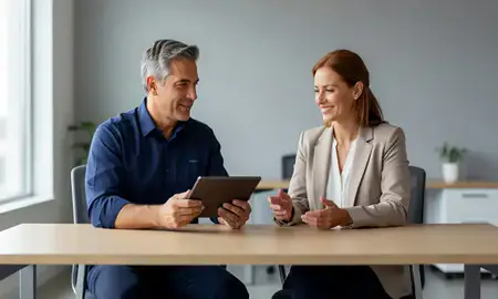 Customer discussing car shipping options in Westfield, Indiana, United States