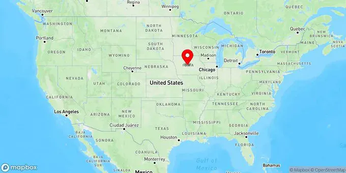 Map of Ames, Iowa, United States