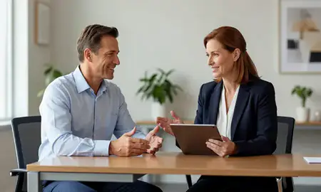 Customer discussing car shipping options in Bettendorf, Iowa, United States