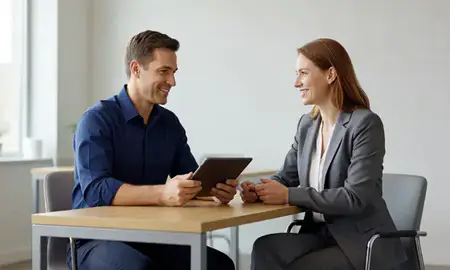 Customer discussing car shipping options in Cedar Falls, Iowa, United States