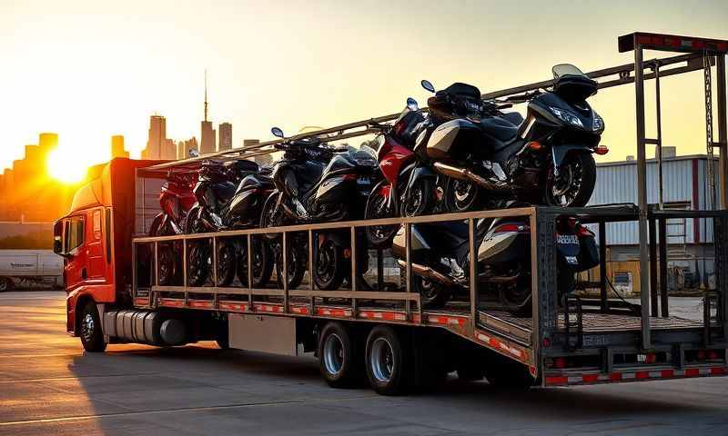 Cedar Falls, Iowa motorcycle shipping transporter