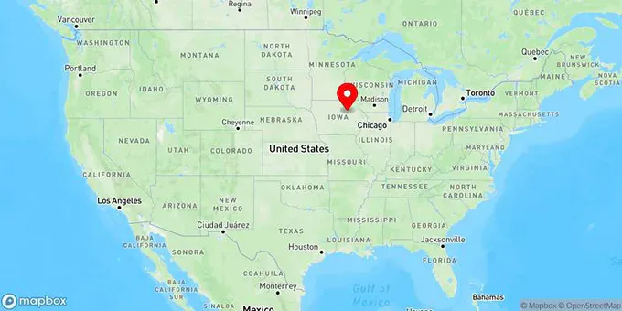 Map of Cedar Falls, Iowa, United States