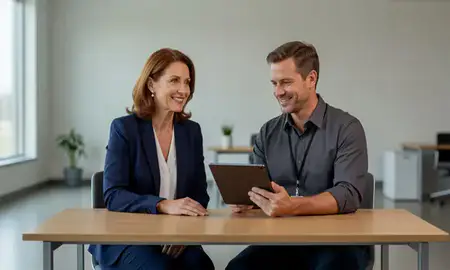 Customer discussing car shipping options in Cedar Rapids, Iowa, United States