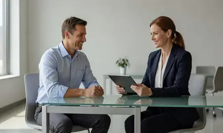 Customer discussing car shipping options in Clinton, Iowa, United States