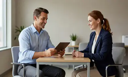 Customer discussing car shipping options in Clive, Iowa, United States