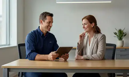 Customer discussing car shipping options in Coralville, Iowa, United States