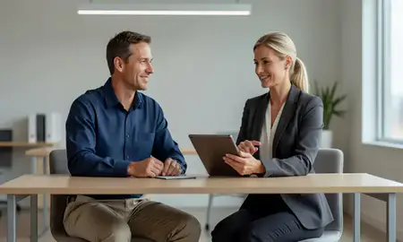 Customer discussing car shipping options in Council Bluffs, Iowa, United States