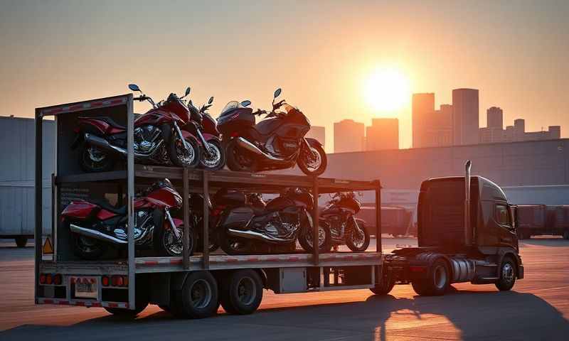 Davenport, Iowa motorcycle shipping transporter