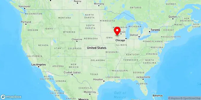 Map of Dubuque, Iowa, United States
