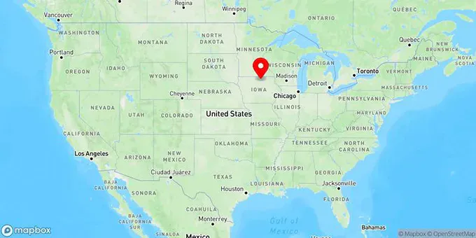 Map of Mason City, Iowa, United States