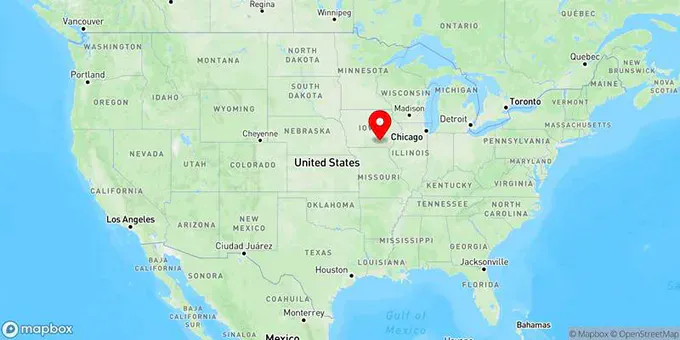 Map of Ottumwa, Iowa, United States