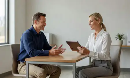 Customer discussing car shipping options in Great Bend, Kansas, United States