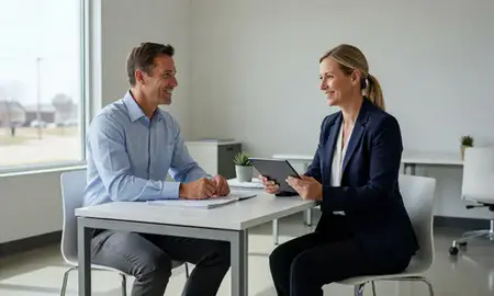 Customer discussing car shipping options in Hays, Kansas, United States
