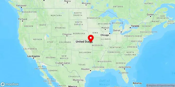 Map of Lawrence, Kansas, United States