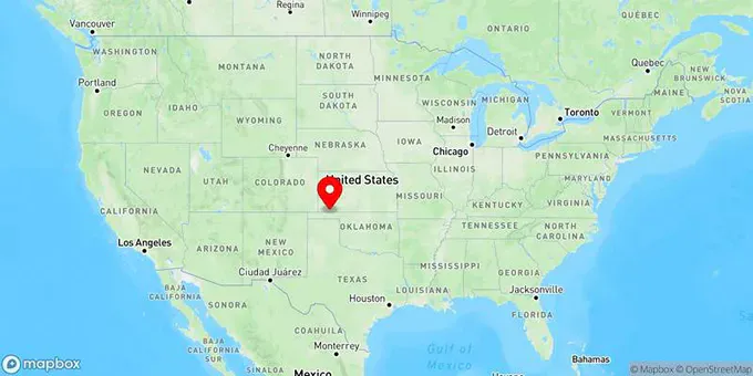 Map of Liberal, Kansas, United States
