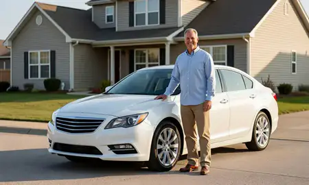 Customer with their delivered car in Manhattan, Kansas, United States