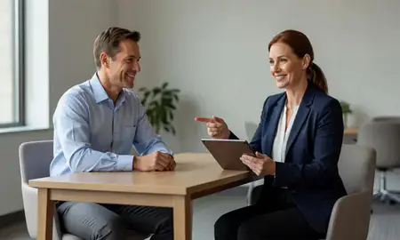 Customer discussing car shipping options in Newton, Kansas, United States