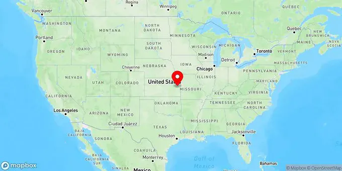 Map of Ottawa, Kansas, United States