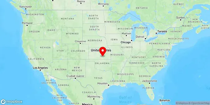 Map of Wichita, Kansas, United States