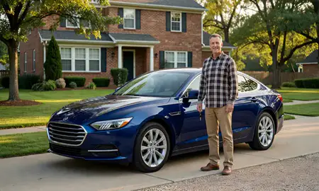 Car delivered to a driveway in Ashland, Kentucky, United States
