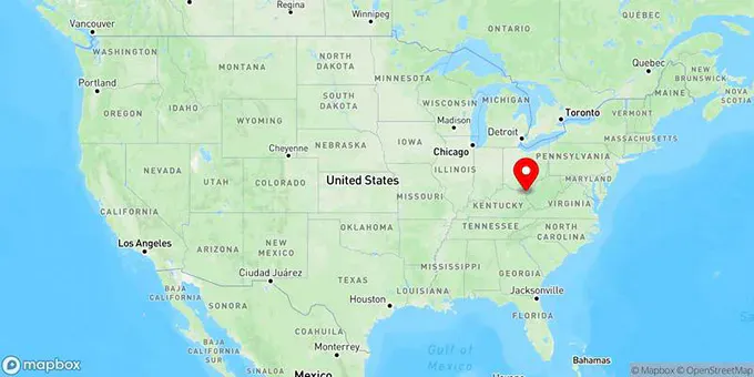 Map of Ashland, Kentucky, United States