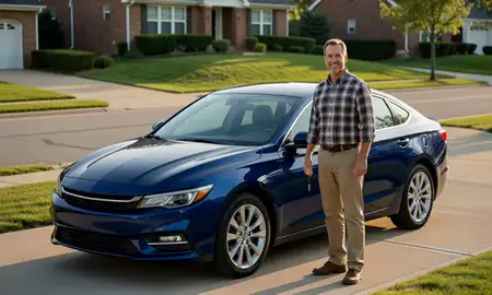 Car delivered to a driveway in Berea, Kentucky, United States