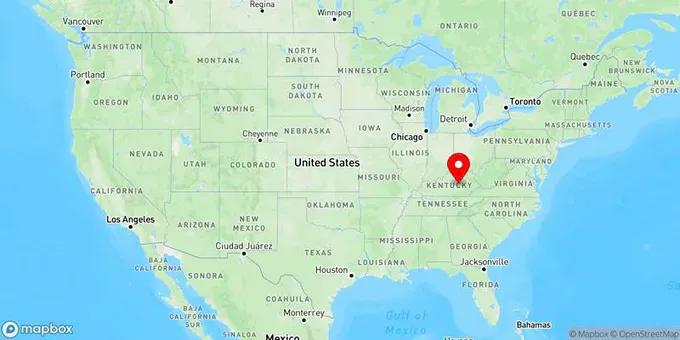 Map of Berea, Kentucky, United States