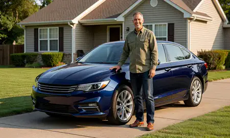 Customer with their delivered car in Bowling Green, Kentucky, United States