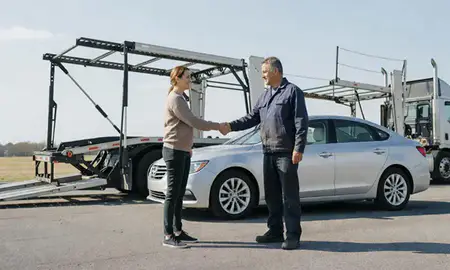 Vehicle owner beside their delivered car in Erlanger, Kentucky, United States