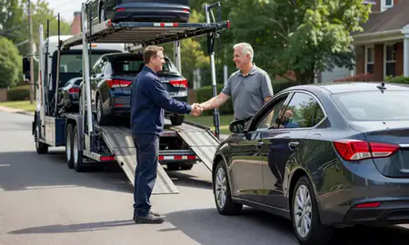 Vehicle owner beside their delivered car in Fort Thomas, Kentucky, United States