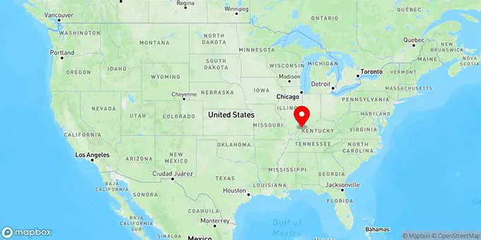 Map of Henderson, Kentucky, United States
