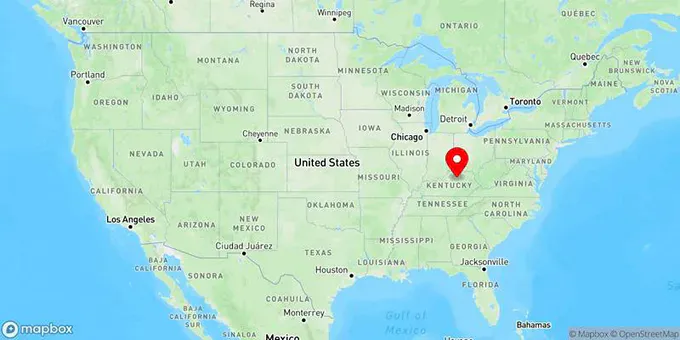 Map of Lexington, Kentucky, United States
