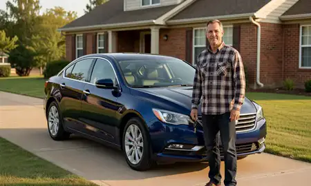 Car delivered to a driveway in Madisonville, Kentucky, United States