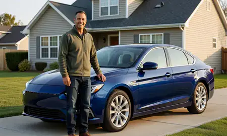 Customer with their delivered car in Mount Washington, Kentucky, United States