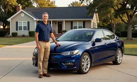 Customer with their delivered car in Nicholasville, Kentucky, United States