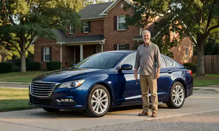 Car delivered to a driveway in Nicholasville, Kentucky, United States