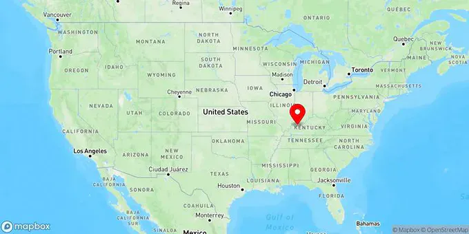 Map of Owensboro, Kentucky, United States