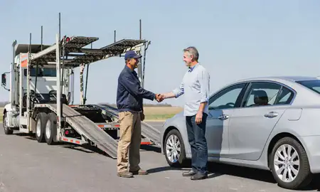 Vehicle owner beside their delivered car in Radcliff, Kentucky, United States
