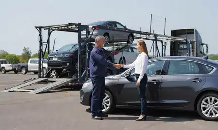 Vehicle owner beside their delivered car in Richmond, Kentucky, United States