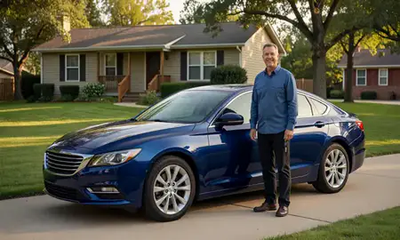 Car delivered to a driveway in Shively, Kentucky, United States