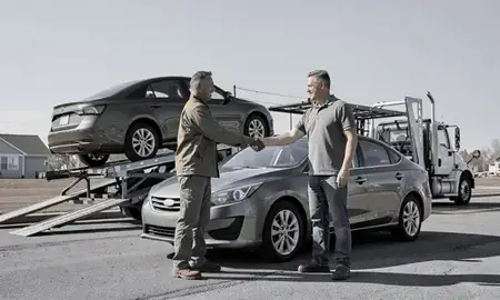 Vehicle owner beside their delivered car in Shively, Kentucky, United States