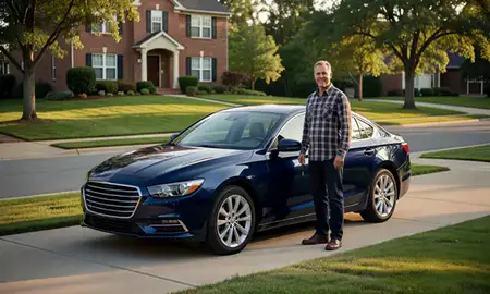 Car delivered to a driveway in Winchester, Kentucky, United States