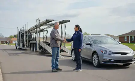Vehicle owner beside their delivered car in Winchester, Kentucky, United States