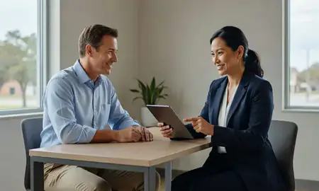 Customer discussing car shipping options in Louisiana, United States