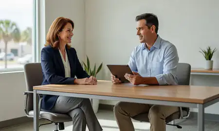 Customer discussing car shipping options in Chalmette, Louisiana, United States